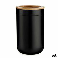 Tandenborstelhouder Bruin Zwart Bamboe Polypropyleen 7,7 x 11,5 x 7,7 cm (6 Stuks)