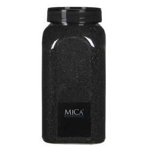 Mica decoratie zandkorrels zwart 1 kg/kilo   -