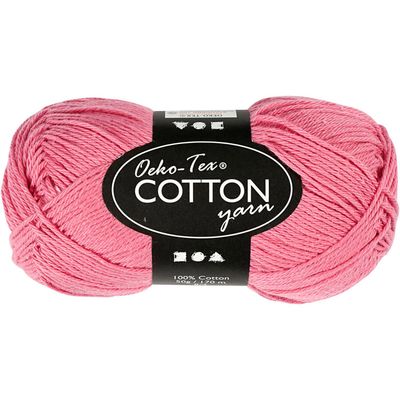 Creativ Company Katoengaren, donkerroze, 50gr, 170m