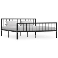 Bedframe metaal zwart 180x200 cm - thumbnail