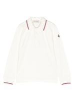 Moncler Enfant polo en coton à patch logo - Blanc - thumbnail