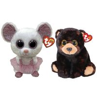 Ty - Knuffel - Beanie Buddy - Nina Mouse & Kodi Bear - thumbnail