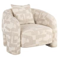 Lounge fauteuil Tuscany beige graffic