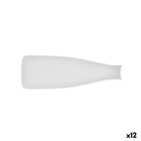 Snackdienblad Bidasoa Fosil Wit Keramisch Aluminiumoxide Fles 31 x 10,1 x 4 cm (12 Stuks)