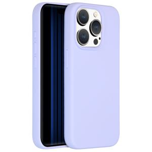 Accezz Liquid Silicone Backcover iPhone 15 Pro Telefoonhoesje Paars
