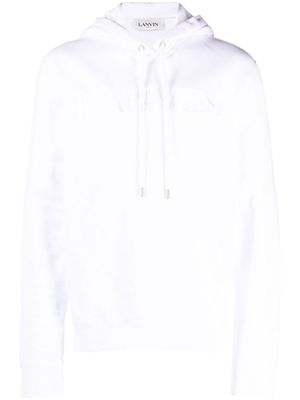 Lanvin hoodie en coton à logo brodé - Blanc