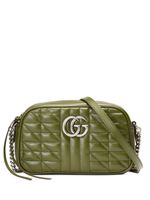 Gucci sac porté épaule matelassé à motif GG Marmont - Vert