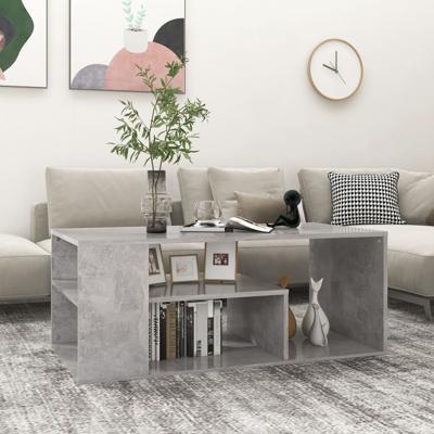 Salontafel 100x50x40 cm bewerkt hout betongrijs