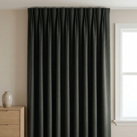 Gordijnen 100% Verduisterend - Haken - Antraciet 250x300 Cm - Microvezel - Dekbed-Discounter.nl