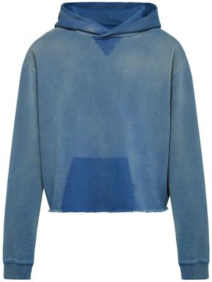 Maison Margiela hoodie en coton biologique à bords francs - Bleu