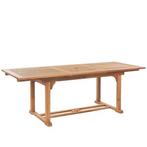 Beliani JAVA - Eettafel-Lichte houtkleur-Acaciahout