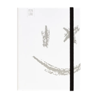 Pepa Lani Notitieboek A5 Black & White Smiley Silver