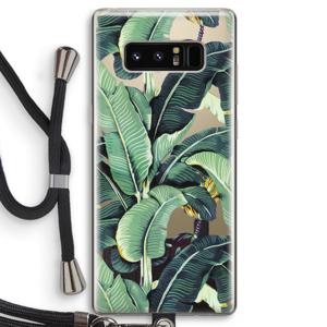 Bananenbladeren: Samsung Galaxy Note 8 Transparant Hoesje met koord