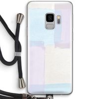Square pastel: Samsung Galaxy S9 Transparant Hoesje met koord