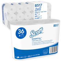 Toiletpapier scott essential 2laags 600 vel wit