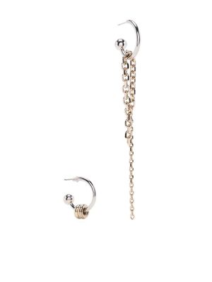 Justine Clenquet boucles d'oreilles Moor à design dépareillé - Argent