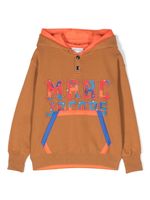 Marc Jacobs Kids hoodie en coton à logo imprimé - Marron