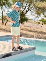 Elastische bermuda voor jongens pastelgeel