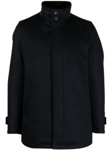 Herno manteau boutonné à col montant - Noir