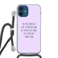 Gek: iPhone 12 Transparant Hoesje met koord