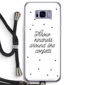 Confetti: Samsung Galaxy S8 Transparant Hoesje met koord