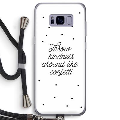 Confetti: Samsung Galaxy S8 Transparant Hoesje met koord