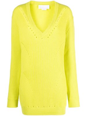 Genny pull en laine à col v - Vert