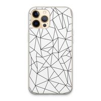 Geometrische lijnen zwart: iPhone 13 Pro Max Transparant Hoesje