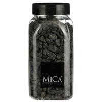 Mica Decorations Decoratie/hobby steentjes - antraciet grijs - 650 ml - 5-8 mm