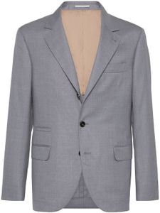 Brunello Cucinelli blazer à simple boutonnage - Gris