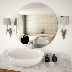 VidaXL Wandspiegel rond 70 cm glas