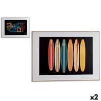 Canvas Gift Decor 77572 77572 Zwart Branding 81,5 x 3 x 121,5 cm (2 Stuks)