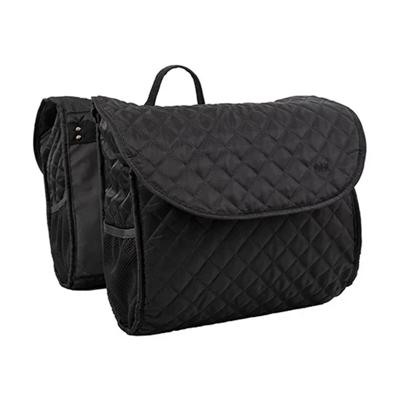Dubbele Fietstas Quilt Zwart