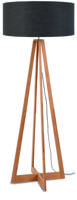 Good&Mojo Vloerlamp 'Everest' Bamboe en Eco linnen, kleur Donkergrijs