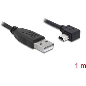 Delock USB-kabel USB 2.0 USB-A stekker, USB-mini-B stekker 1.00 m Zwart 82681