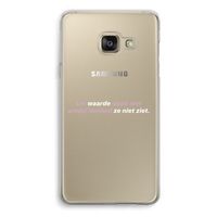 uw waarde daalt niet: Samsung A3 (2017) Transparant Hoesje