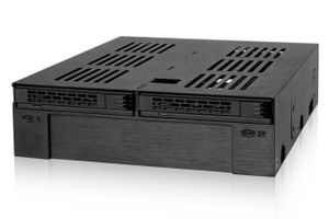 Icy Dock MB322SP-B 2x2,5 SATA mobile rack+3,5 SATA voor externe 5,25