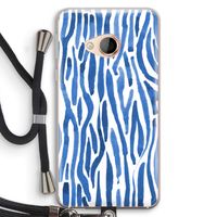 Blauwe nerven: HTC U Play Transparant Hoesje met koord