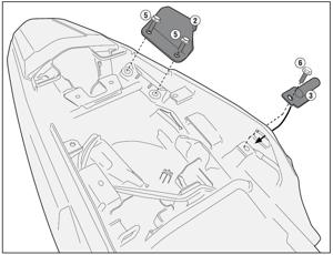 GIVI Extra aanbouwkit, Motorspecifieke bagage, 1121KIT