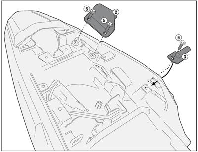 GIVI Extra aanbouwkit, Motorspecifieke bagage, 1121KIT
