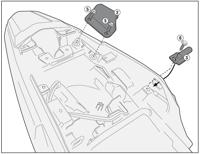 GIVI Extra aanbouwkit, Motorspecifieke bagage, 1121KIT