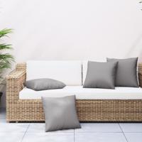 VidaXL Bankkussens 4 st 40x40 cm stof grijs VidaXL Bankkussens 4 st 40x40 cm stof grijs