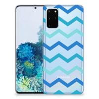 Samsung Galaxy S20 Plus | TPU bumper | Zigzag Blauw