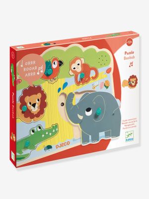 Puzzel met geluid Baobab - DJECO geel