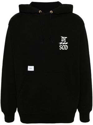 WTAPS hoodie en coton à logo imprimé - Noir