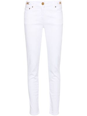 Versace jean skinny à plaque Medusa - Blanc