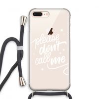 Don't call: iPhone 8 Plus Transparant Hoesje met koord