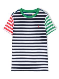 POLO RALPH LAUREN KIDS t-shirt en coton à rayures - Bleu