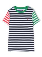 POLO RALPH LAUREN KIDS t-shirt en coton à rayures - Bleu - thumbnail