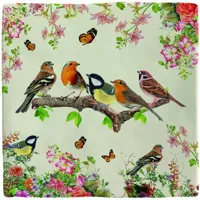 Plenty Gifts tegeltje keramiek birds 10x10cm multi